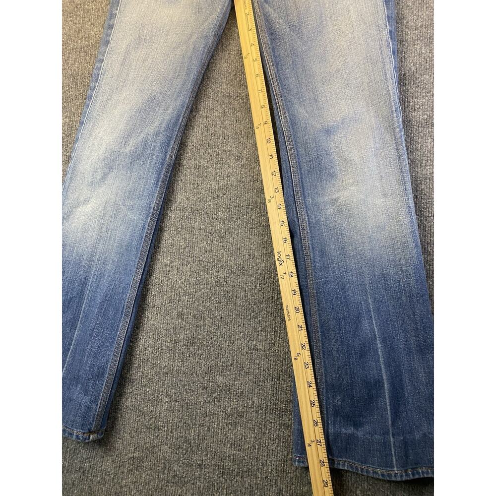 7 For All Mankind A Pocket Women's Bootcut Jeans Light Wash Blue Stretch SZ 27 - Picture 3 of 11